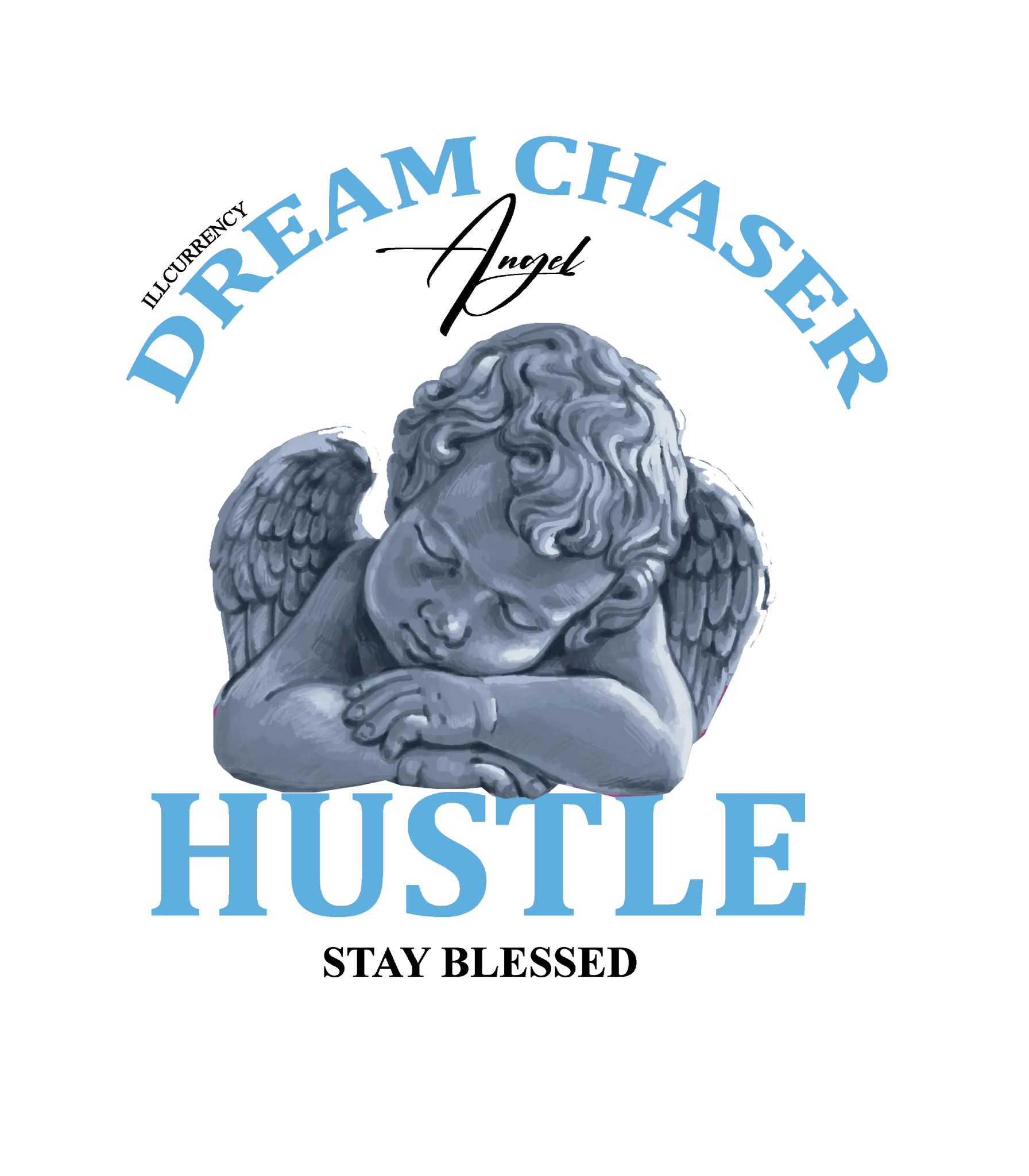 Air Jordan 11 Legend Blue White T-Shirt (Dream Chaser Angel)| illcurrency
