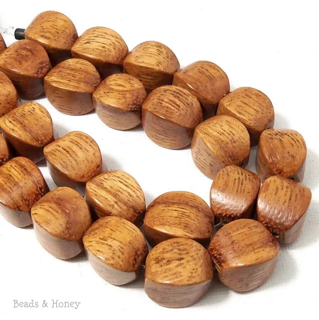 Bayong Wood Bead Cushion 10x14mm (8 Inch Strand)