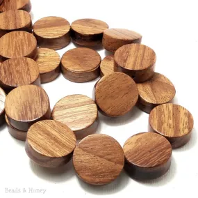 Bayong Wood Bead Thick Coin 20mm (10pcs)