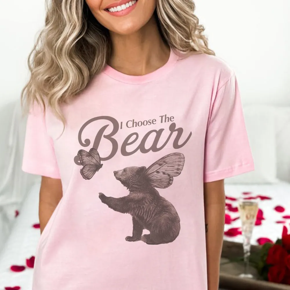 Bear With Butterfly Wings Vintage T Shirt, Retro 90s Bear Shirt, Butterly Retro Tee, Funny Unisex Adult Bear Graphic T Shirt, Cute Y2k Gift AIREQ1605 23