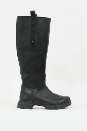 Black Rubber Country Boot