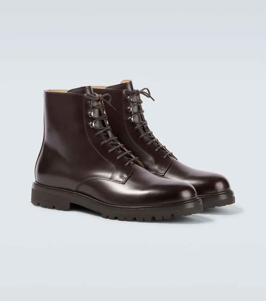 Brunello Cucinelli Leather lace-up boots