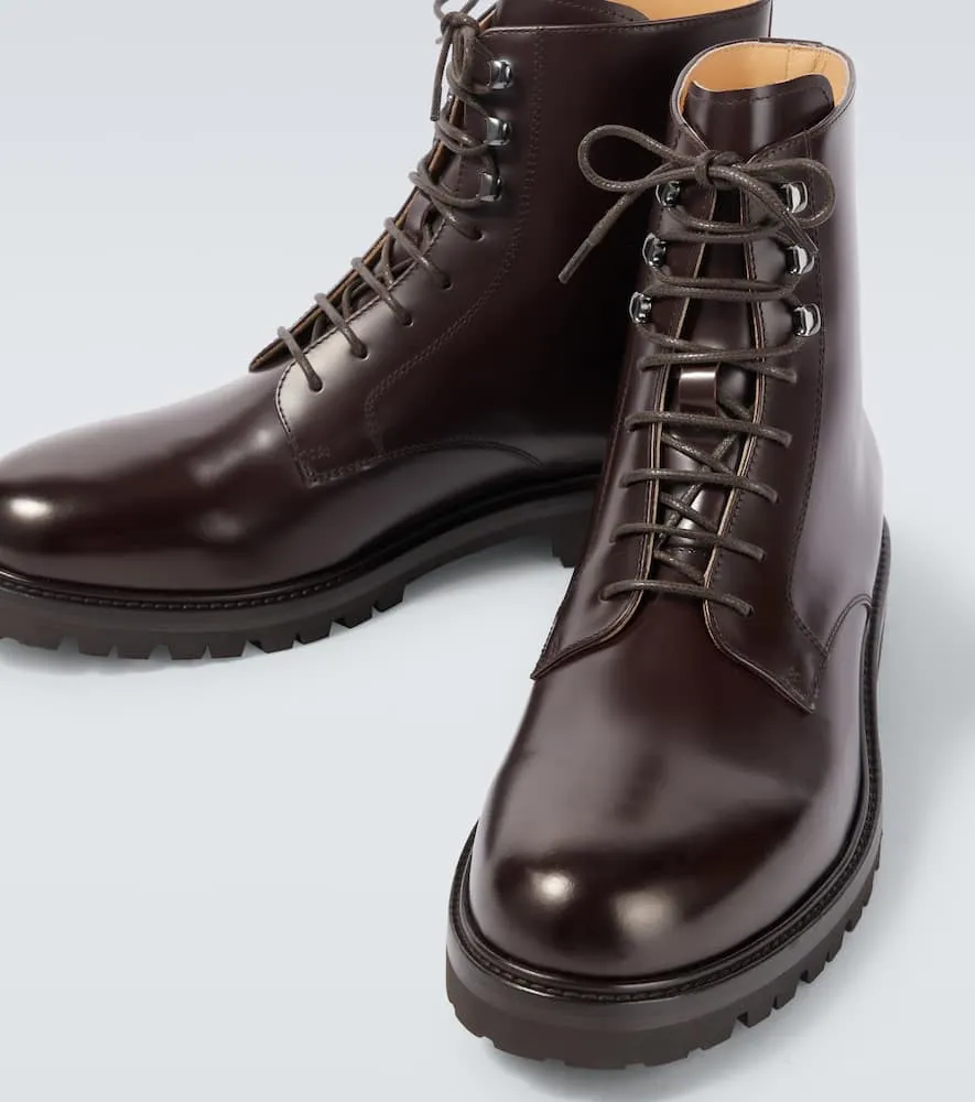 Brunello Cucinelli Leather lace-up boots