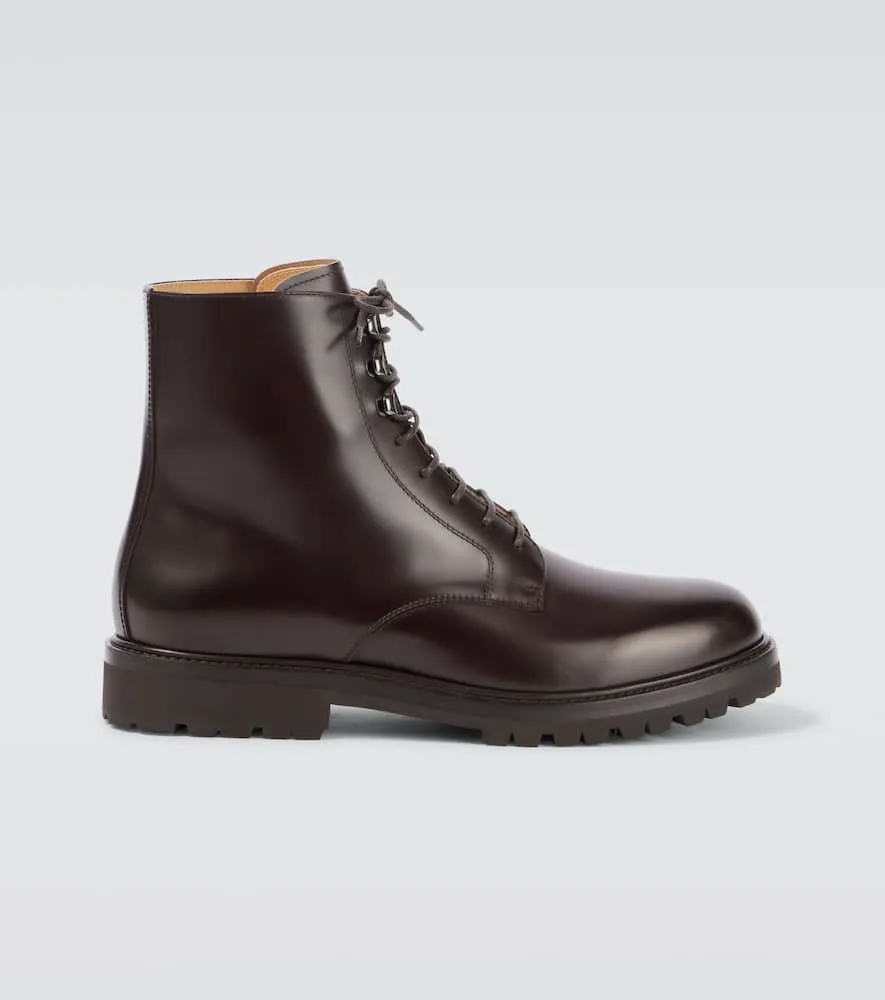 Brunello Cucinelli Leather lace-up boots