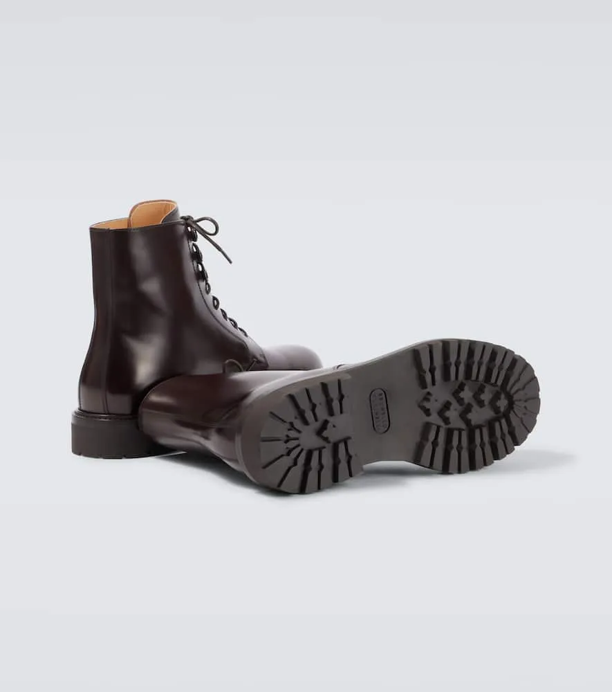Brunello Cucinelli Leather lace-up boots