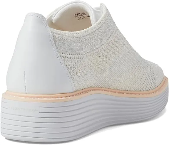 Cole Haan Original Grand Platform Stitchlite Optic White/Silver Knit Sneakers