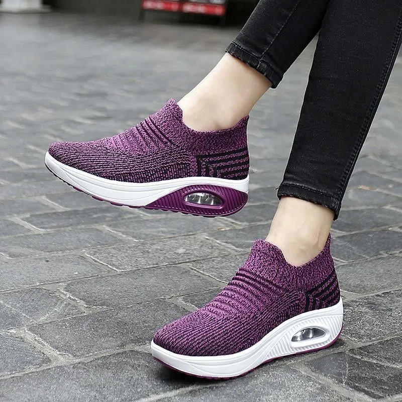 Cuzcare Women Orthopedic Shoes Air Cushion Slip-ons