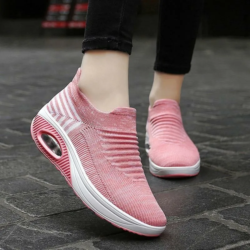 Cuzcare Women Orthopedic Shoes Air Cushion Slip-ons