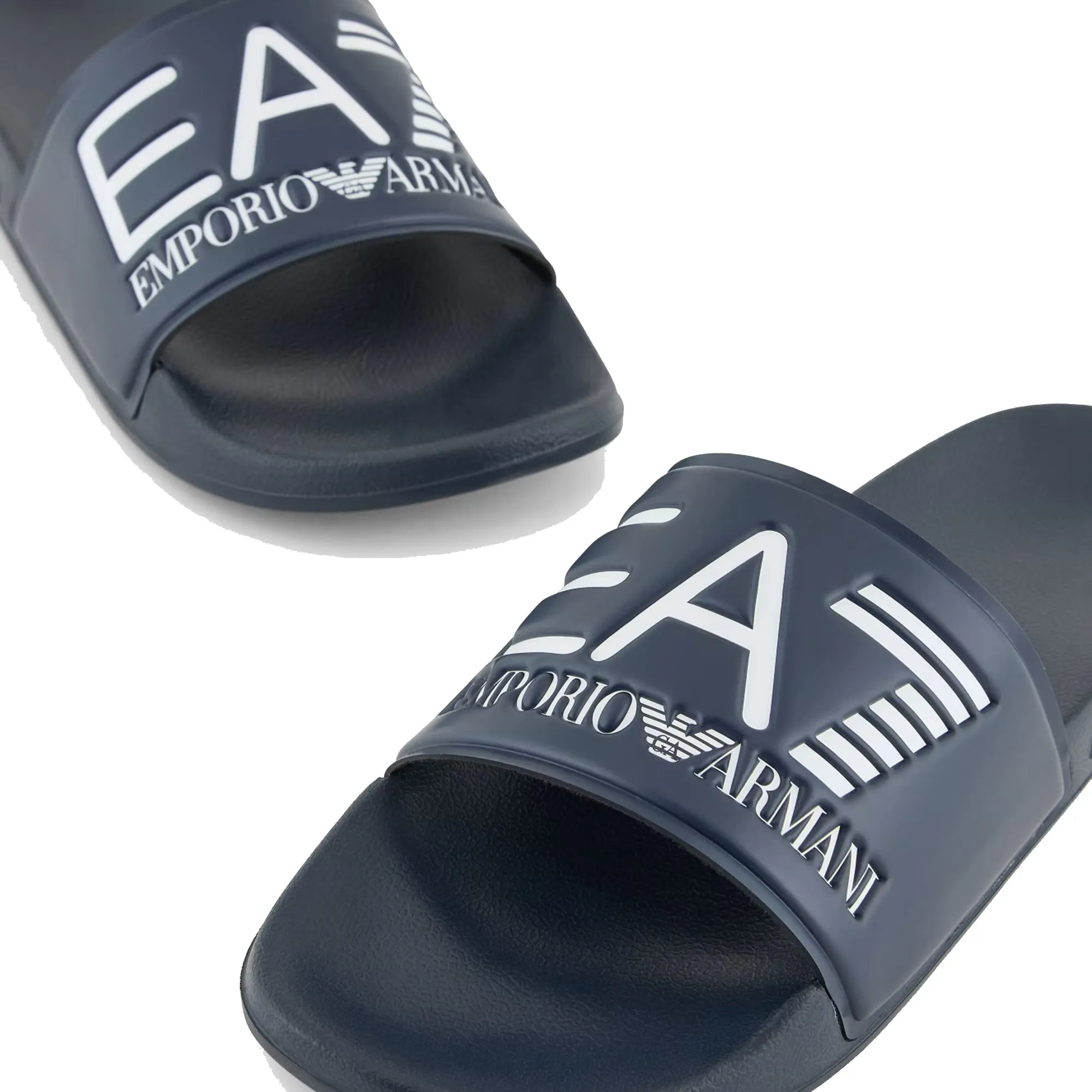 EA7 Emporio Armani Visibility Logo Slides Navy Blue