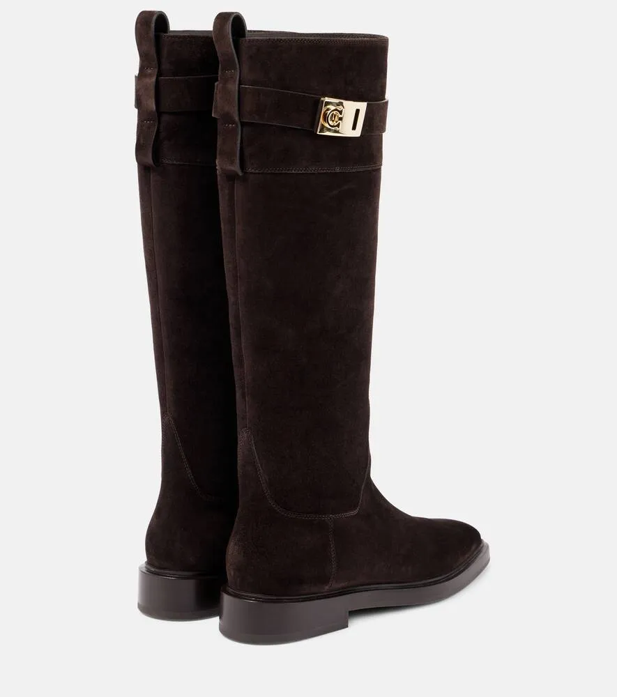 Ferragamo Hug suede knee-high boots
