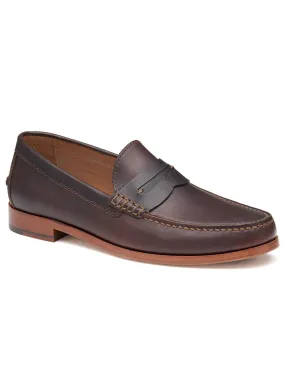 J & M Collection Baldwin Penny in Dark Brown English Full Grain