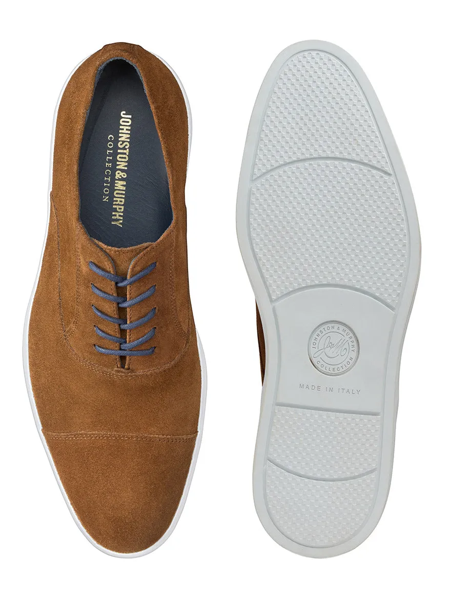J & M Collection Bolivar Cap Toe in Snuff Italian Suede