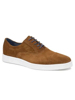 J & M Collection Bolivar Cap Toe in Snuff Italian Suede