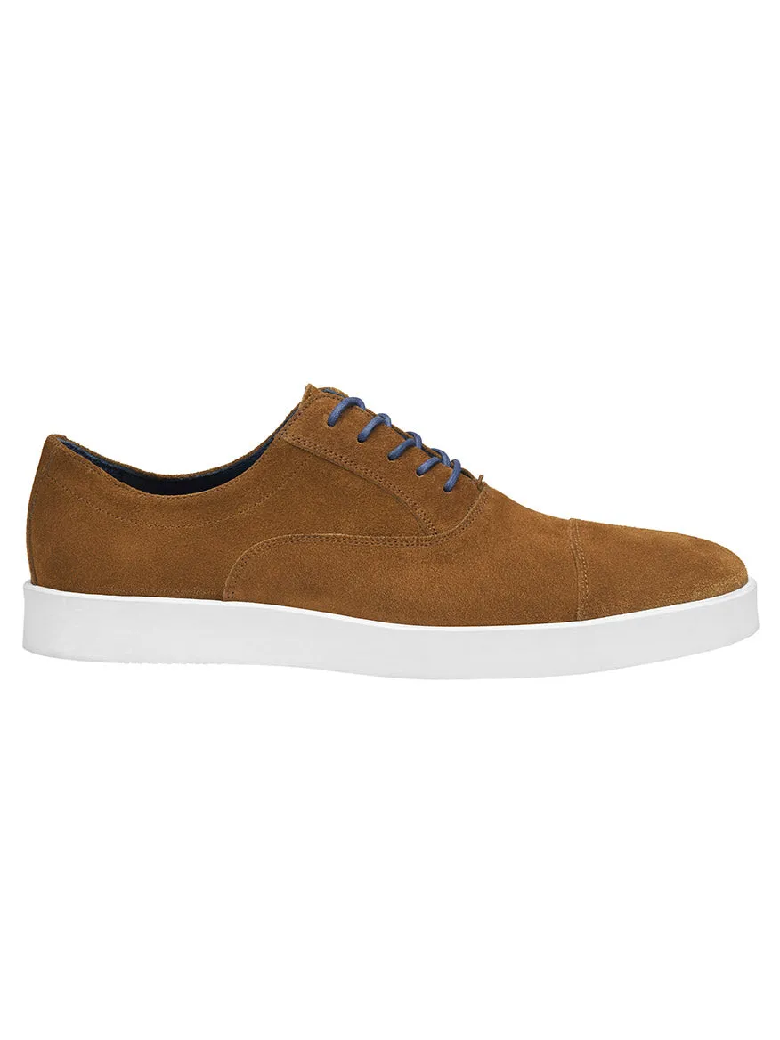 J & M Collection Bolivar Cap Toe in Snuff Italian Suede