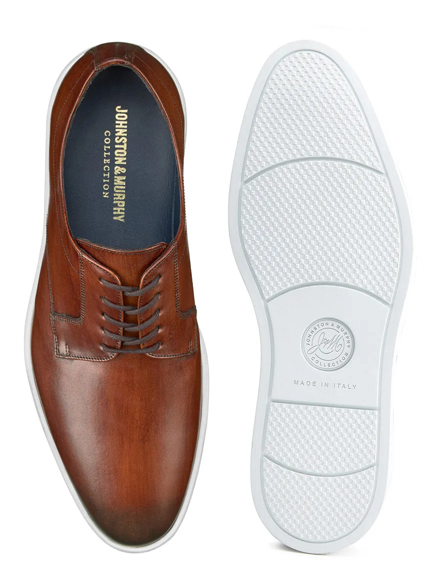 J & M Collection Bolivar Plain Toe in Brown Italian Calfskin
