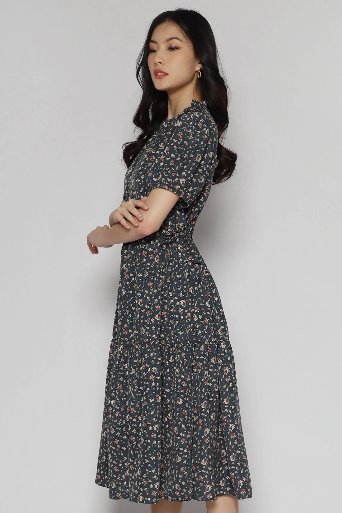 Kalila Floral Dress in Green