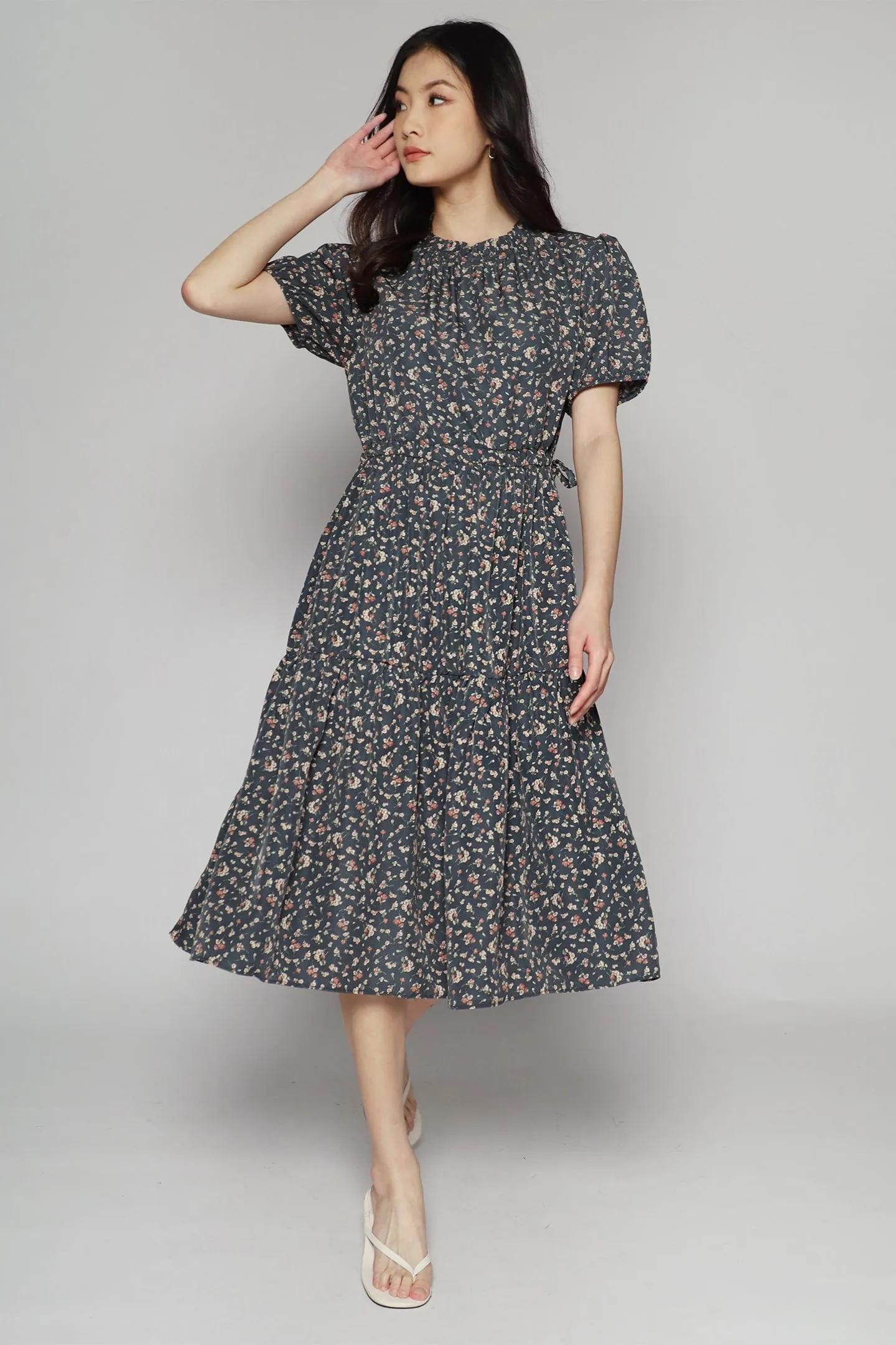 Kalila Floral Dress in Green