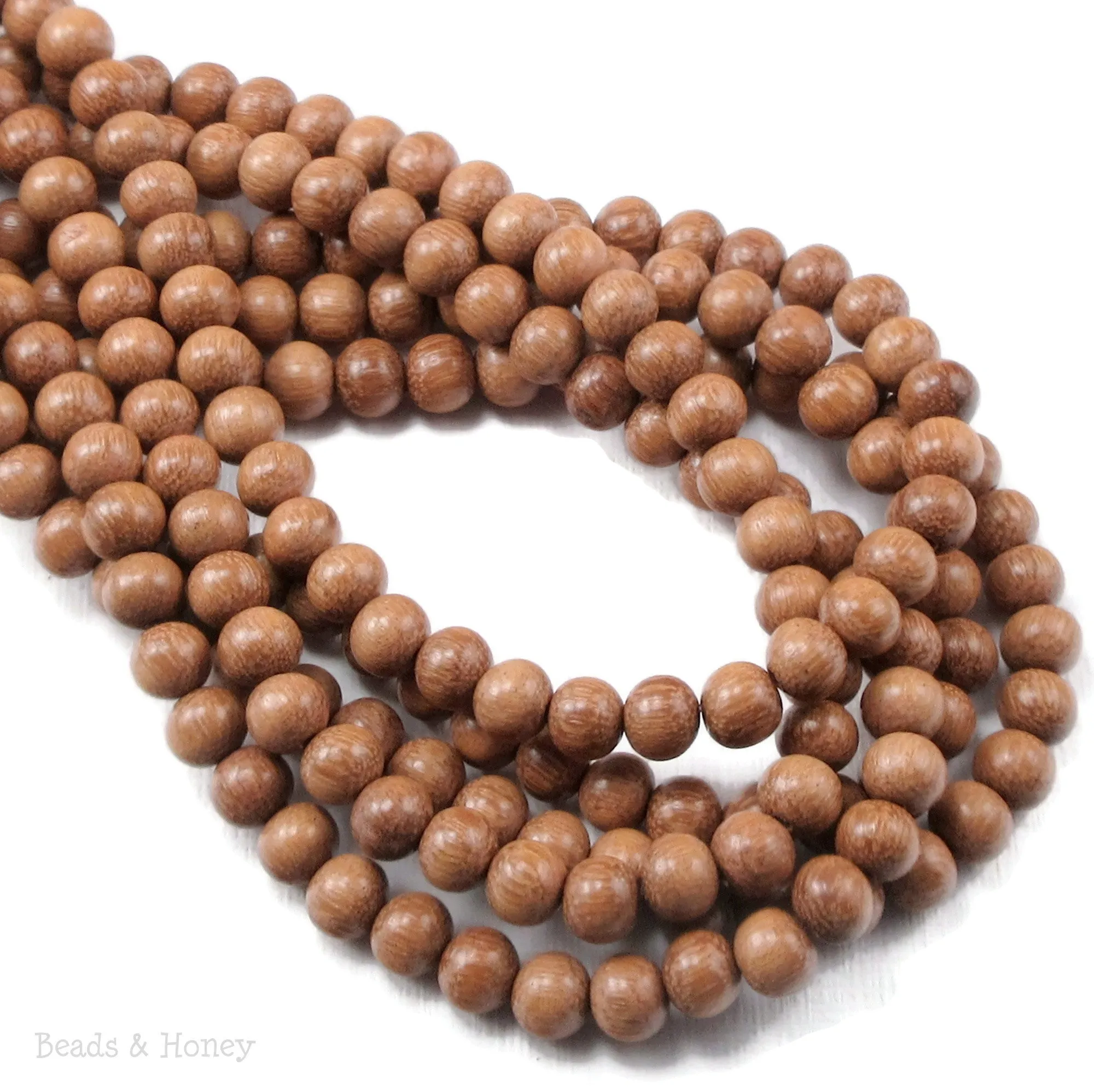 Magkuno Wood Bead Very Light Round 6mm (16-Inch Strand)