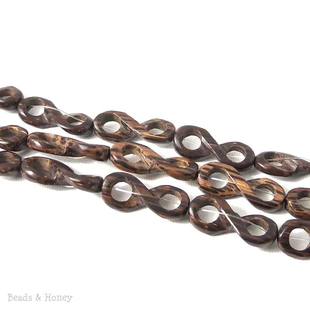 Patikan Wood Bead Infinity Link 28x10mm (16 Inch Strand)