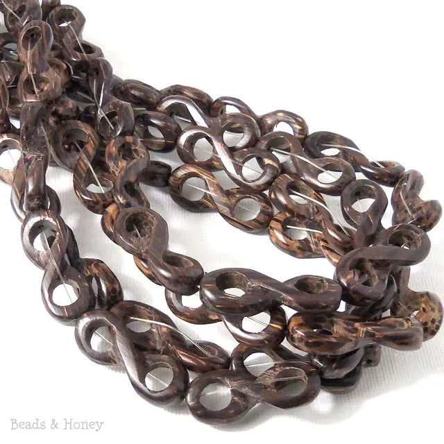 Patikan Wood Bead Infinity Link 28x10mm (16 Inch Strand)