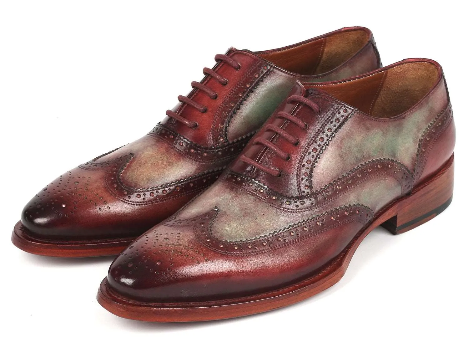 Paul Parkman Men's Two Tone Wingtip Oxfords