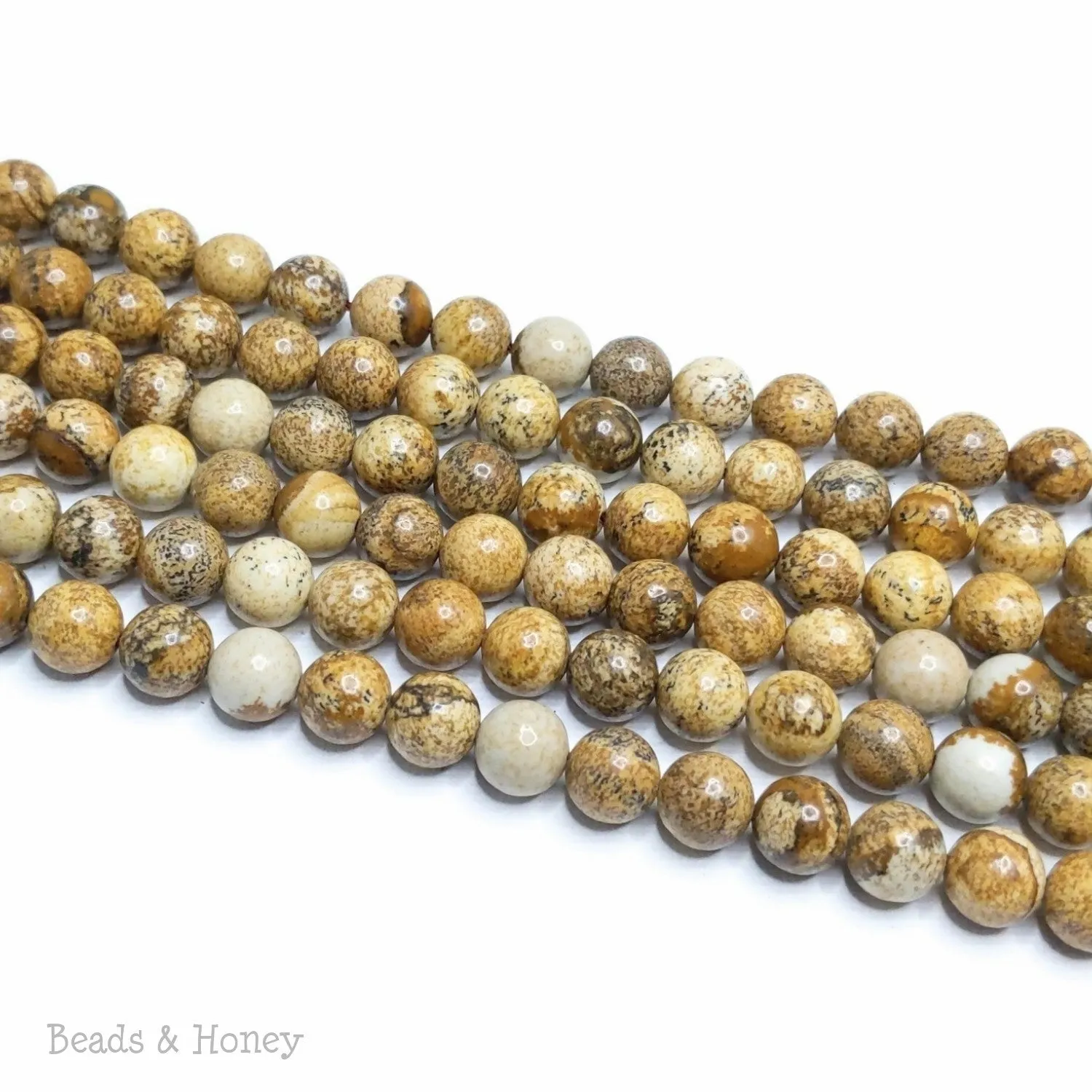 Picture Jasper Round 8mm (16 Inch Strand)