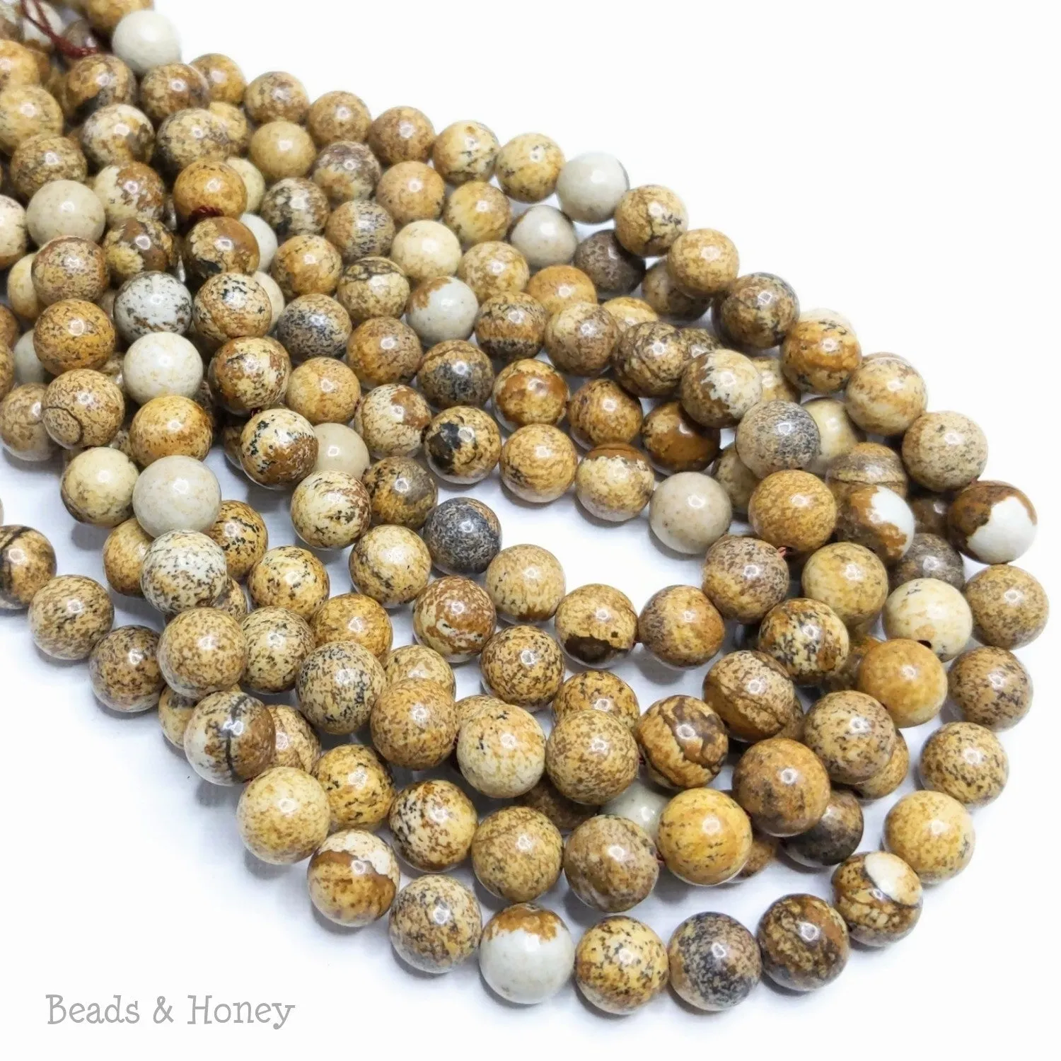 Picture Jasper Round 8mm (16 Inch Strand)