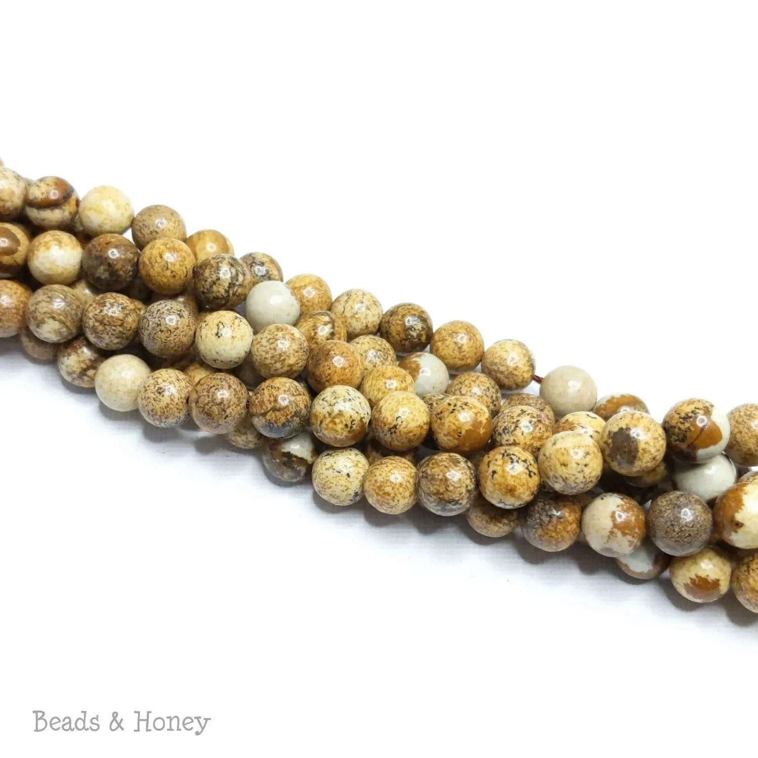 Picture Jasper Round 8mm (16 Inch Strand)