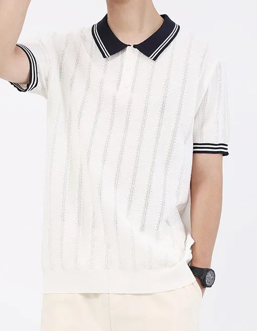 Polo Retro, Striped, American Composition