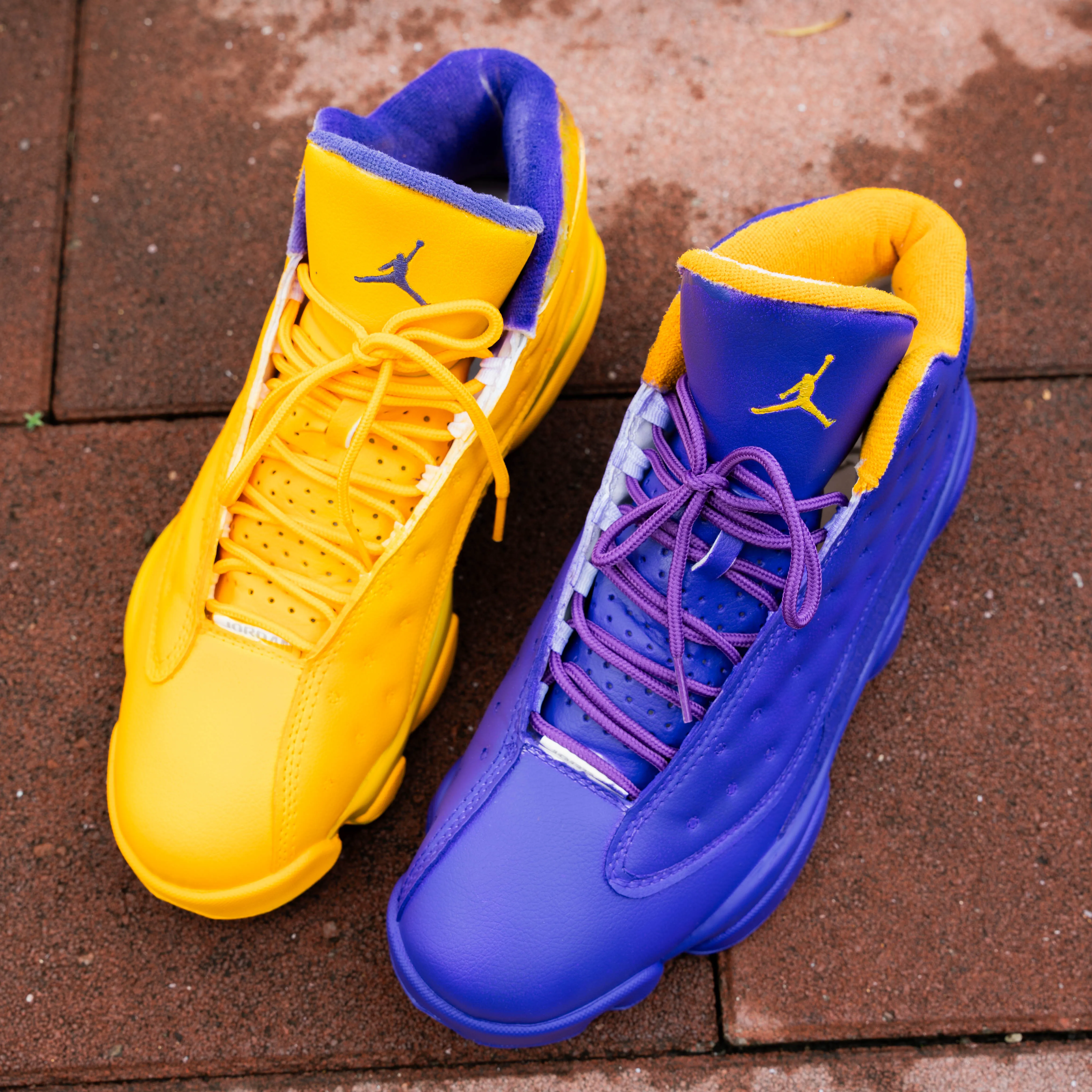 Retro Yellow Purple Custom Air Jordan 13