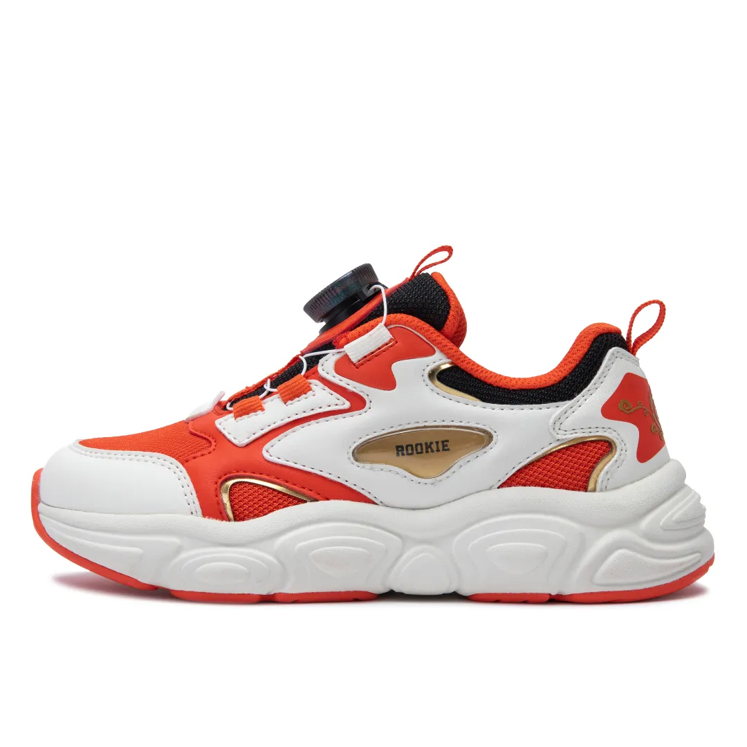 Rookie Chunky Sneaker Off-White/Red (Little Kids)