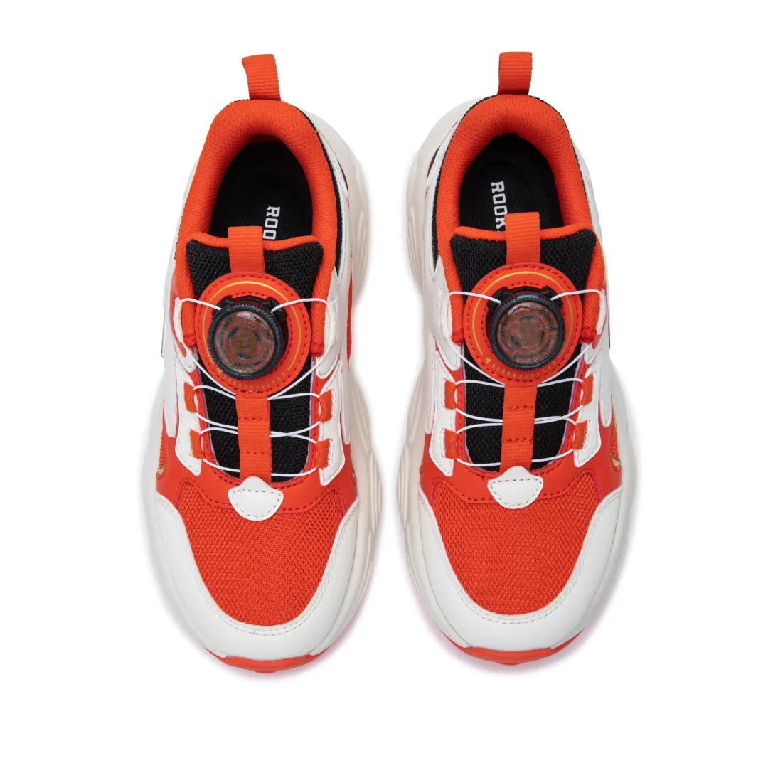 Rookie Chunky Sneaker Off-White/Red (Little Kids)
